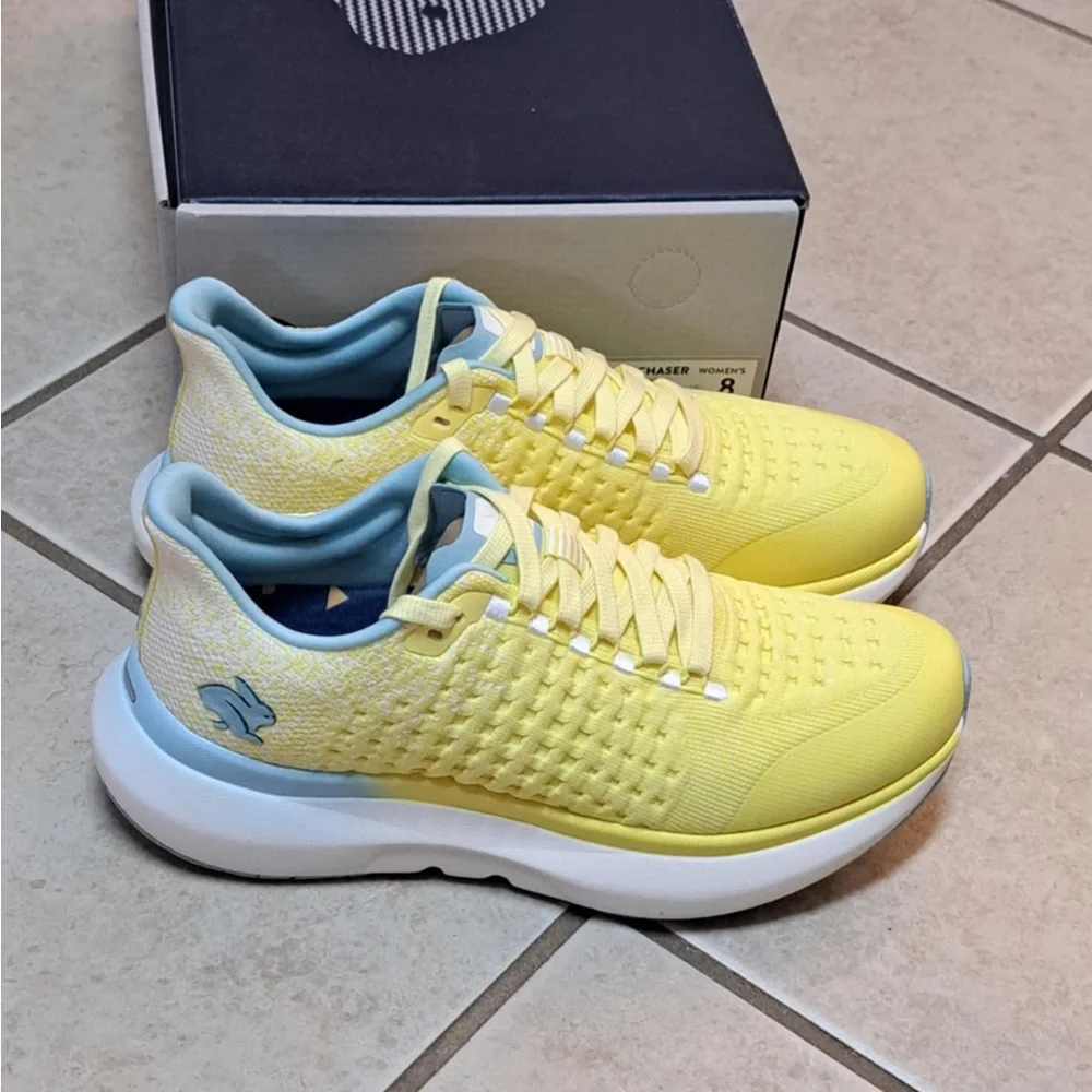 Rabbit "Dream Chaser" running shoes yellow and blue - Wmns sz 8 - Picture 4 of 11